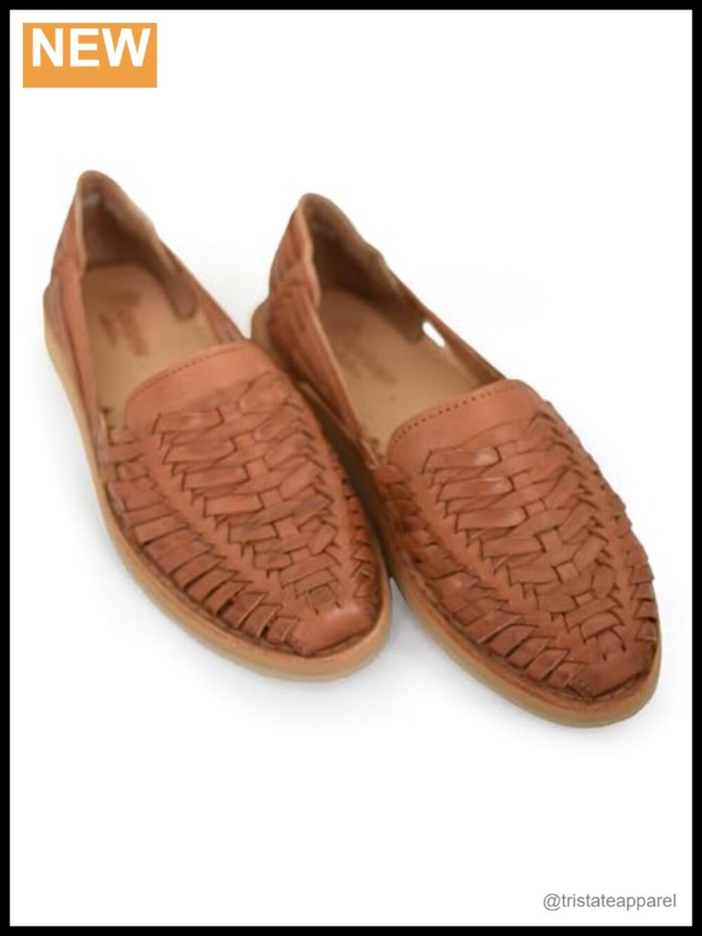 Handmade Mexican Huarache Leather Sandals Woven Flats Comfortable Casual